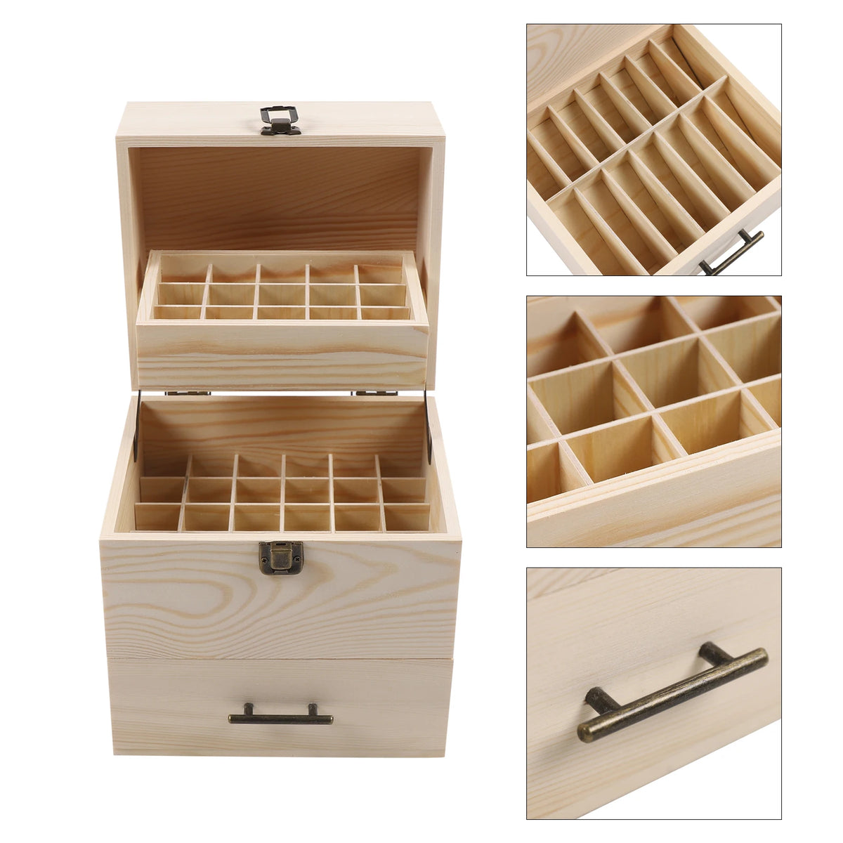 Eco Friendly Wood Essential Oil Storage Box Organizer
