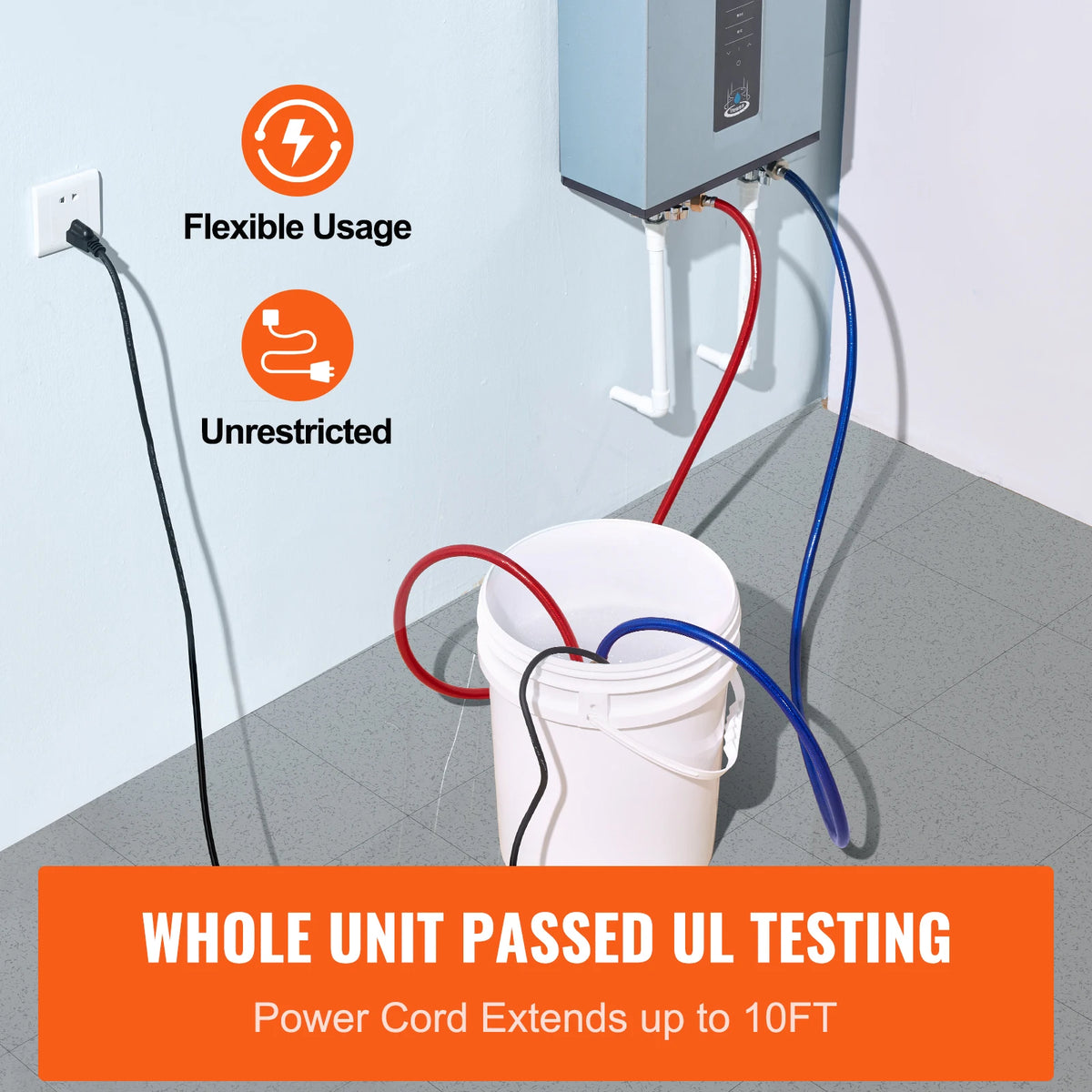 Professional Tankless Water Heater Flushing Kit With Pump
