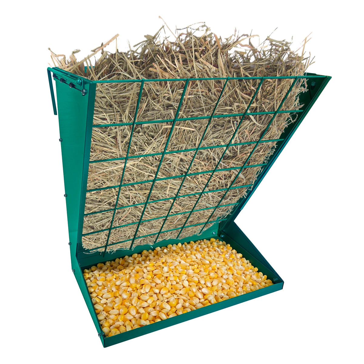 2-in-1 Livestock Hay And Grain Feeder Wall Mounted Farm Equipment
