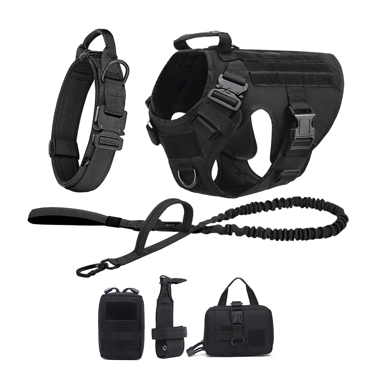 Tactical Padded Nylon Dog Harness For Walking And Training
