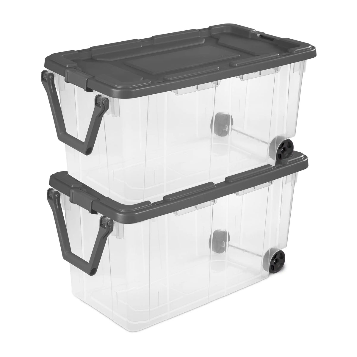 Sterilite Heavy Duty Industrial Wheeled Storage Tote With Handle