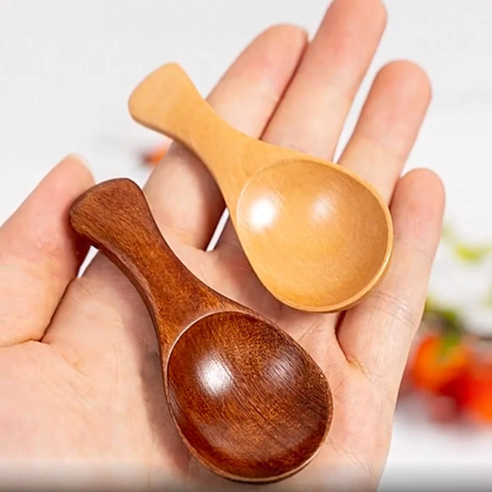 Practical Mini Wooden Spoons For Tea And Kitchen Seasoning