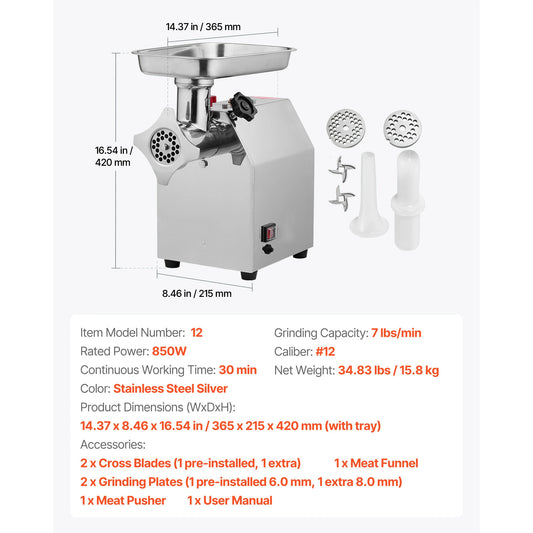 Succebuy Commercial Electric Meat Grinder For Kitchen And Restaurant