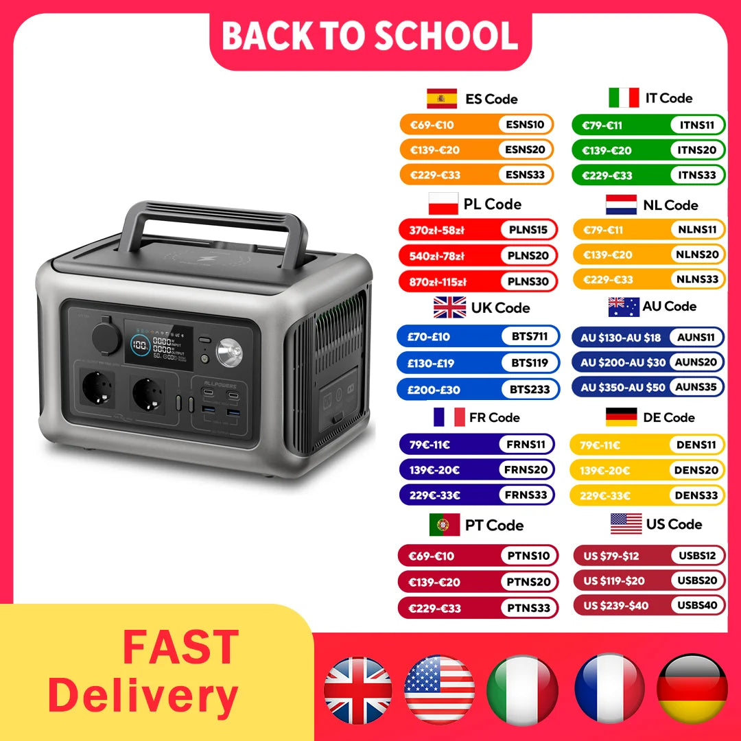 Allpowers R600 299Wh Portable Power Station LiFePo4 Battery