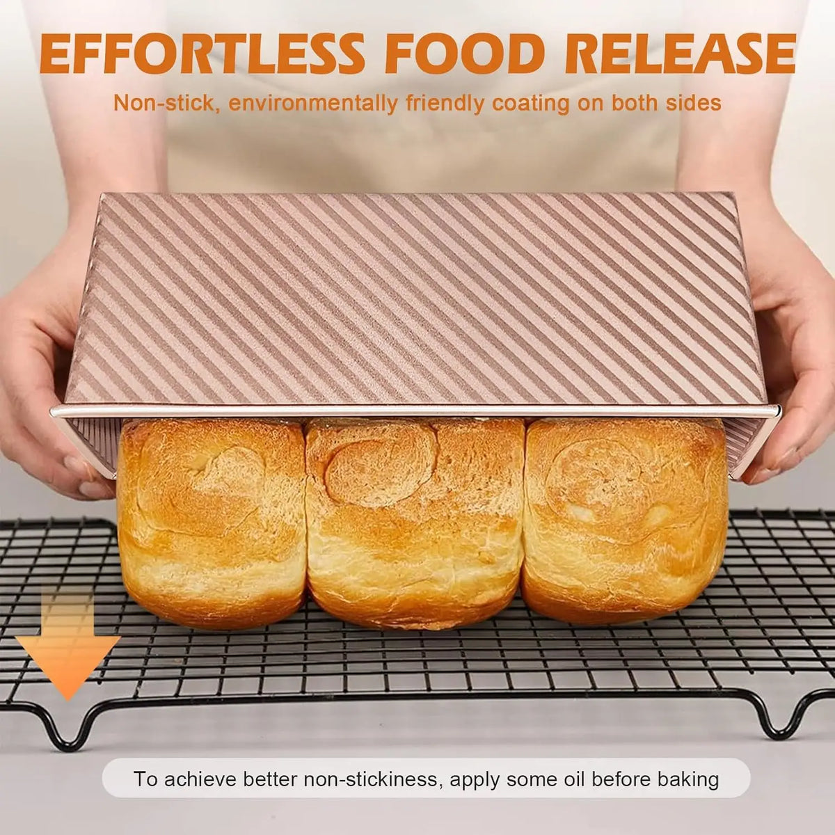 Professional Pullman Loaf Pan Set Carbon Steel Non Stick Bread Mold