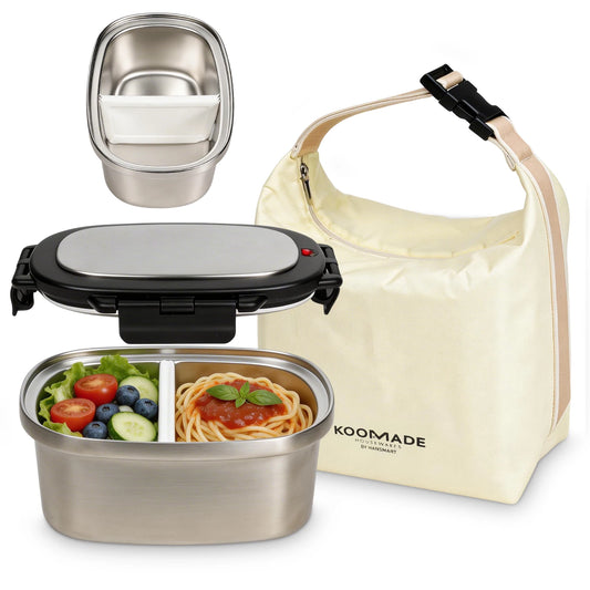 HANSMART 304 Stainless Steel Vacuum Insulated Portable Lunch Box