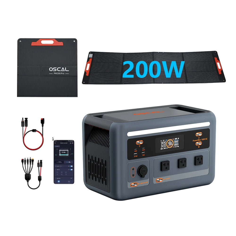 Oscal PowerMax 1800W Portable Power Station 1024Wh LiFePO4 Generator