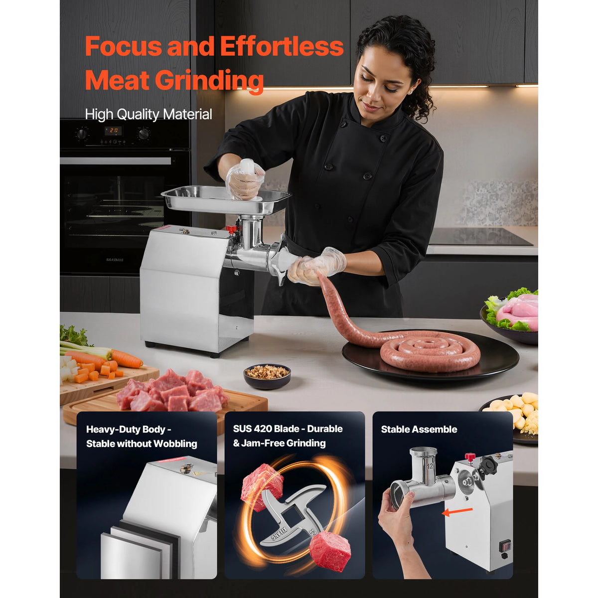 Succebuy Commercial Electric Meat Grinder For Kitchen And Restaurant