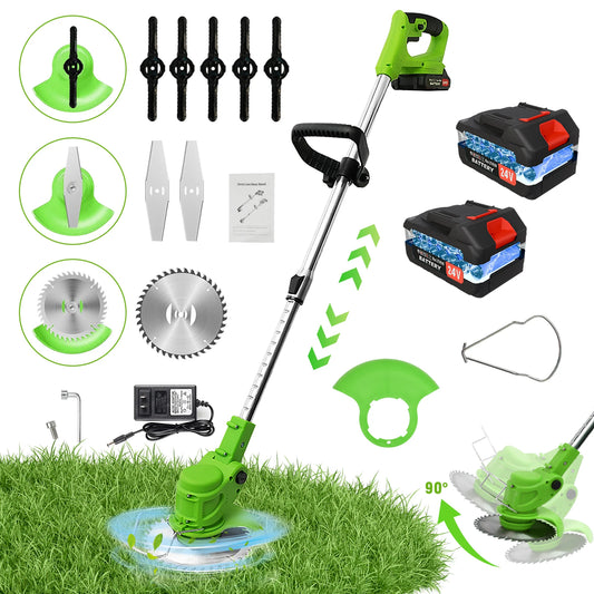 Brushless Telescopic 2 In 1 Cordless Lawn Mower Trimmer