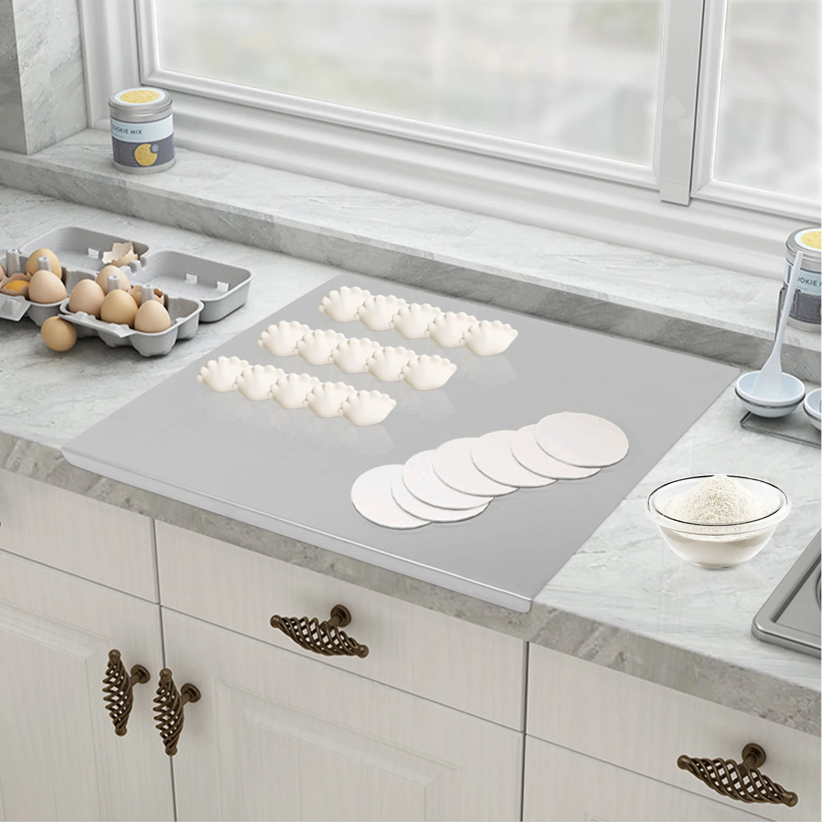 Professional Stainless Steel Chopping Board With Folded Edge