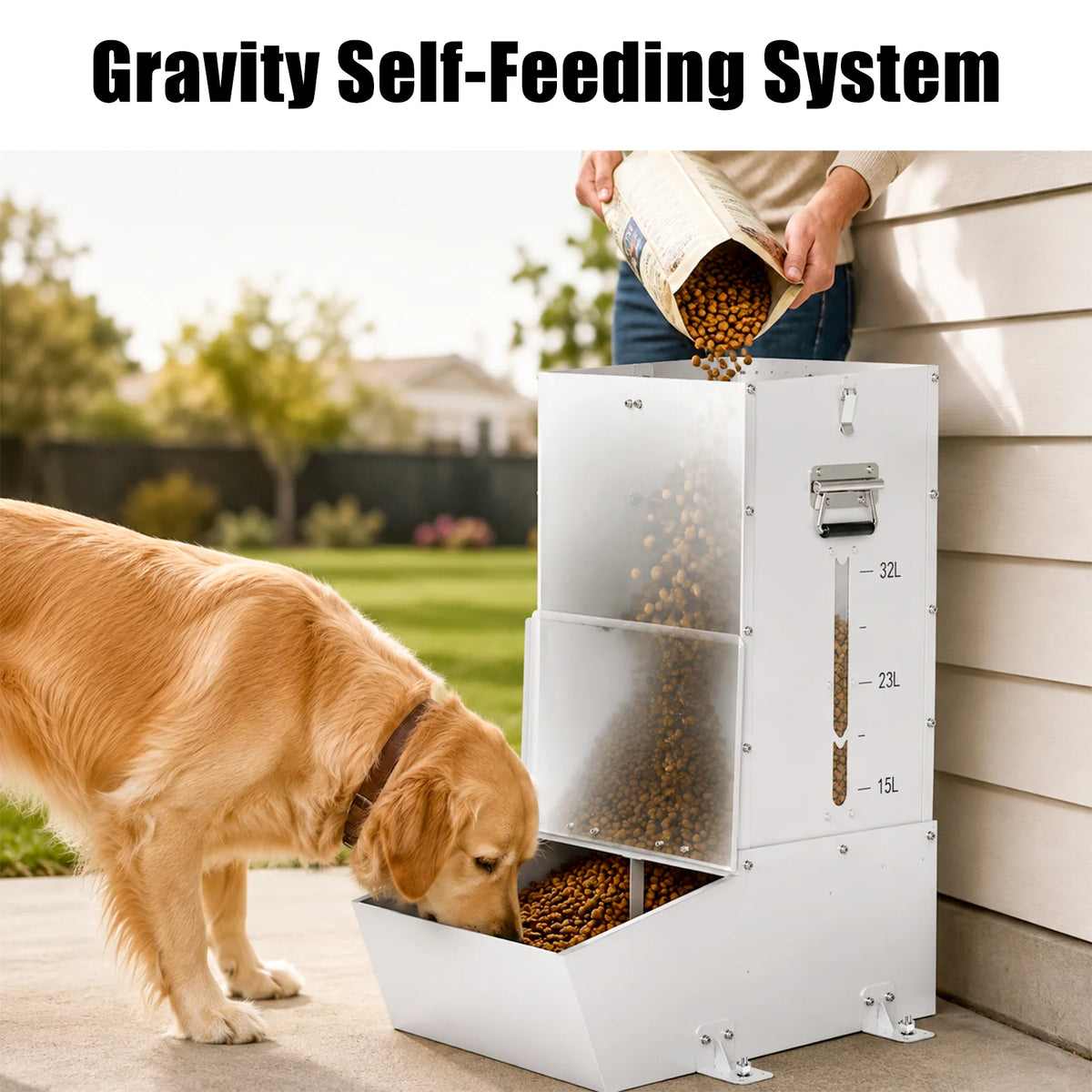 Automatic Stainless Steel Gravity Feeder For Farm Animals