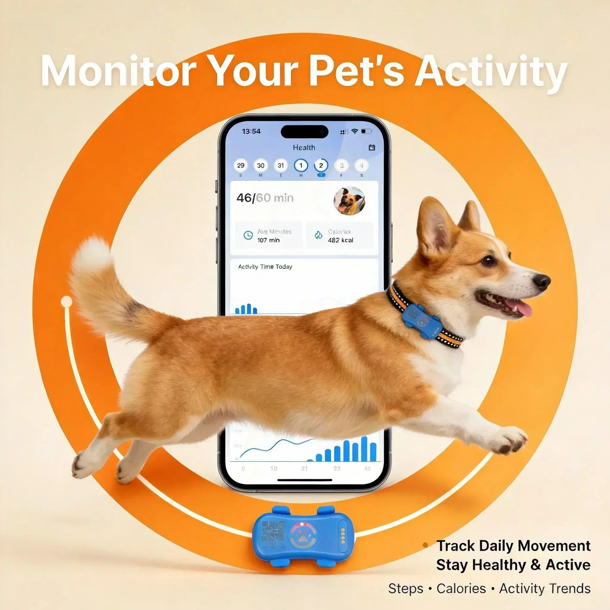 Wanwaytech 4G GPS Pet Tracker Real Time Tracking Waterproof IP67