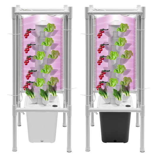 6 Tier Hydroponic Vertical Garden Tower With 30 Planting Holes
