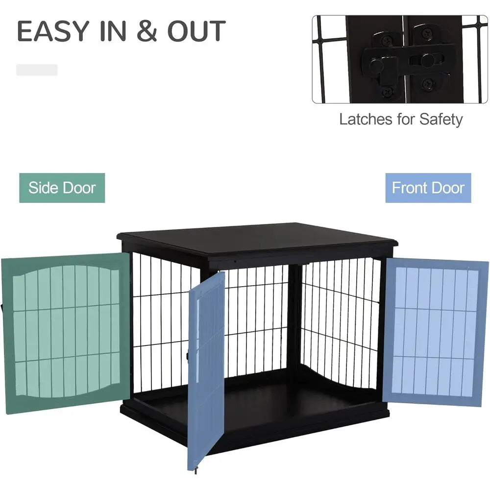 Furniture Style Dog Crate End Table With Lockable Door