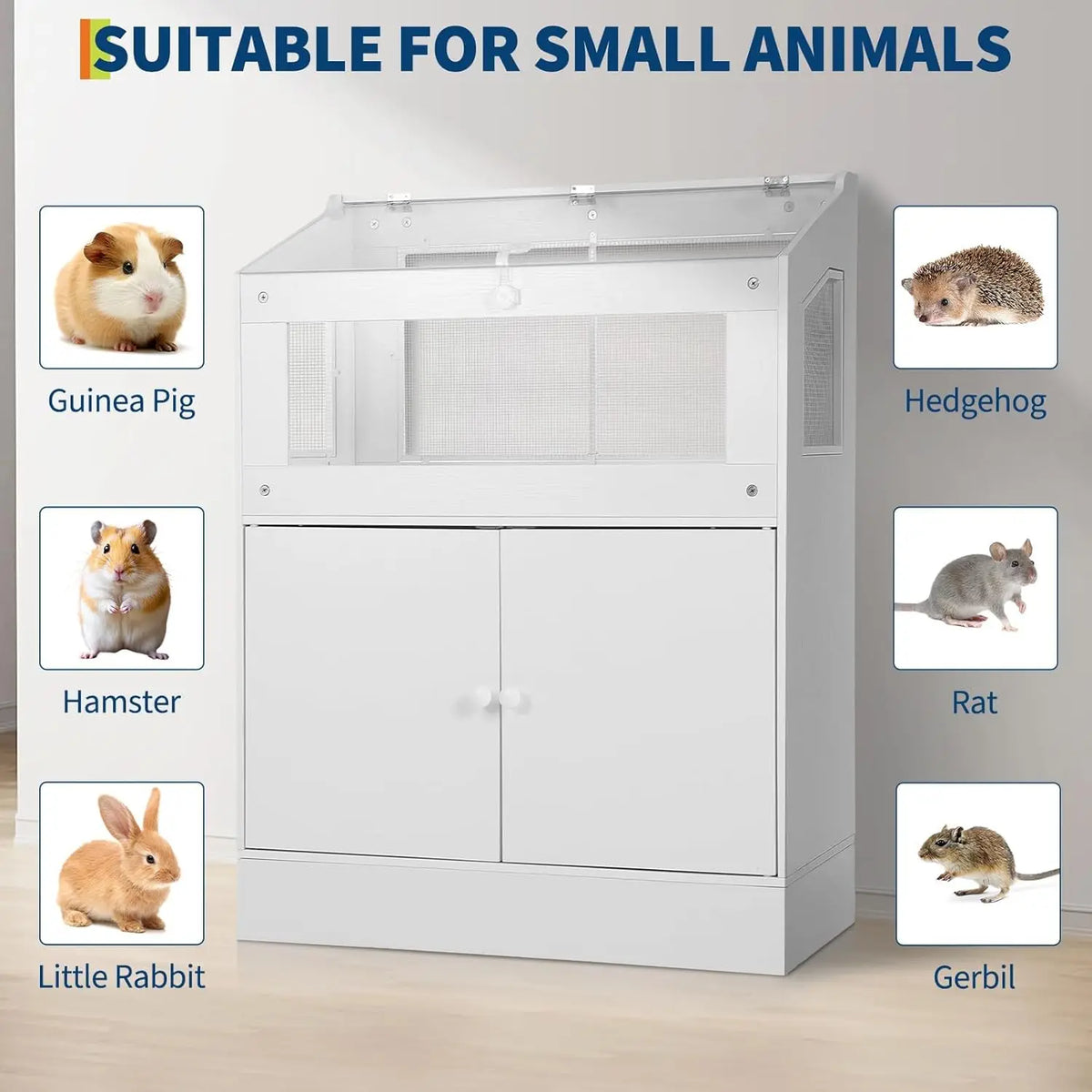 HiMISS Acrylic Pet Cage With Storage For Hamster Guinea Pig