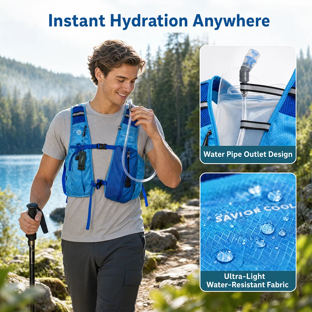 Portable Air Conditioning Cooling Vest With Water Bladder