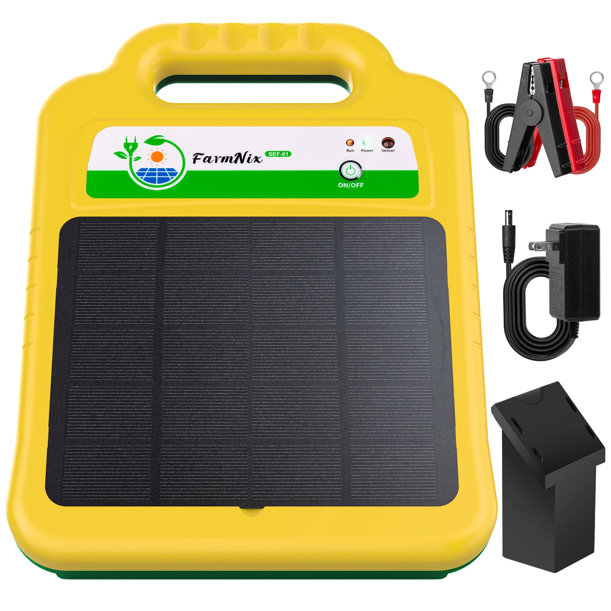 10 Mile/16KM Solar Electric Fence Charger 0.2 Joules 8KV Electric Fence Energizer for Livestock  for Farm Cows Cattle Horse Tool