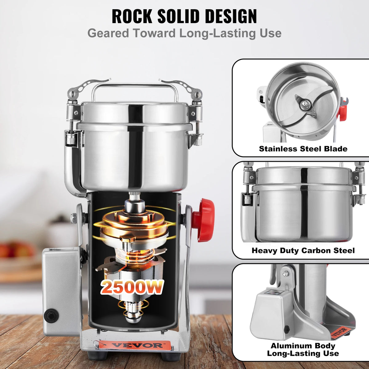 SucceBuy Commercial Electric Grain And Spice Mill Grinder