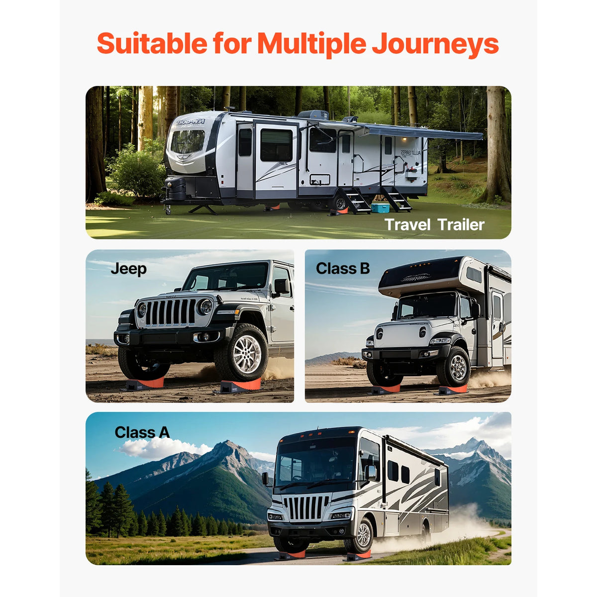 SucceBuy Heavy Duty RV Camper Leveler Kit With Carry Bag