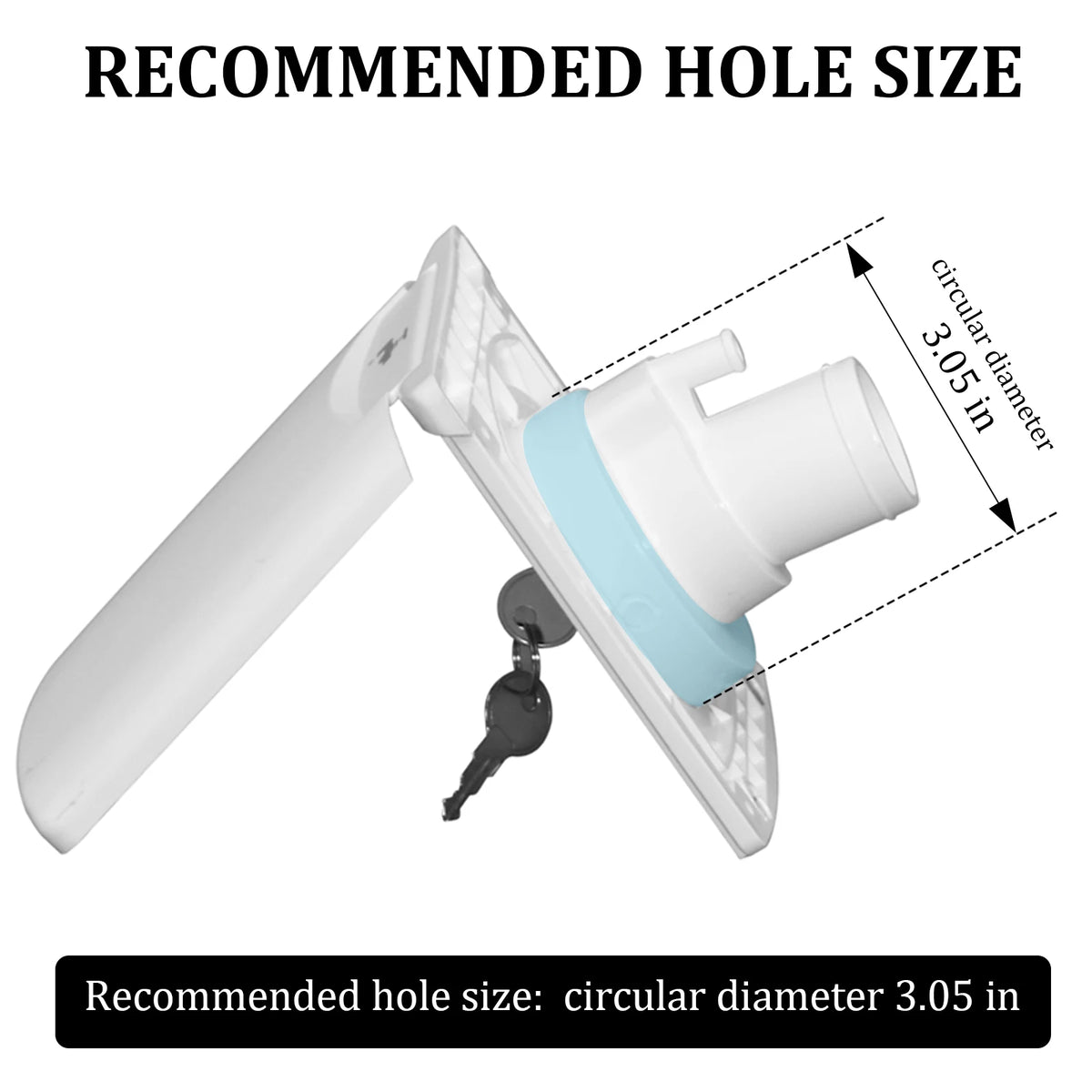 HWHongRV RV Water Inlet With Cover And Magnetic Locking Cap