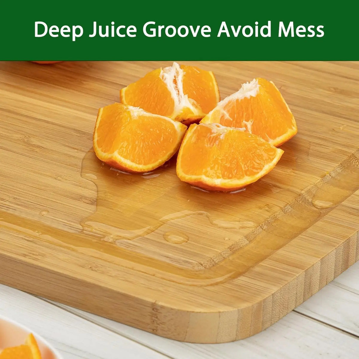 Bamboo Cutting Boards for Kitchen, Extra Large Wood Cutting Board with Deep Juice Groove and Handle Heavy Duty Chopping board, 30" x 20" Knife Friendly Serving Tray with Handles