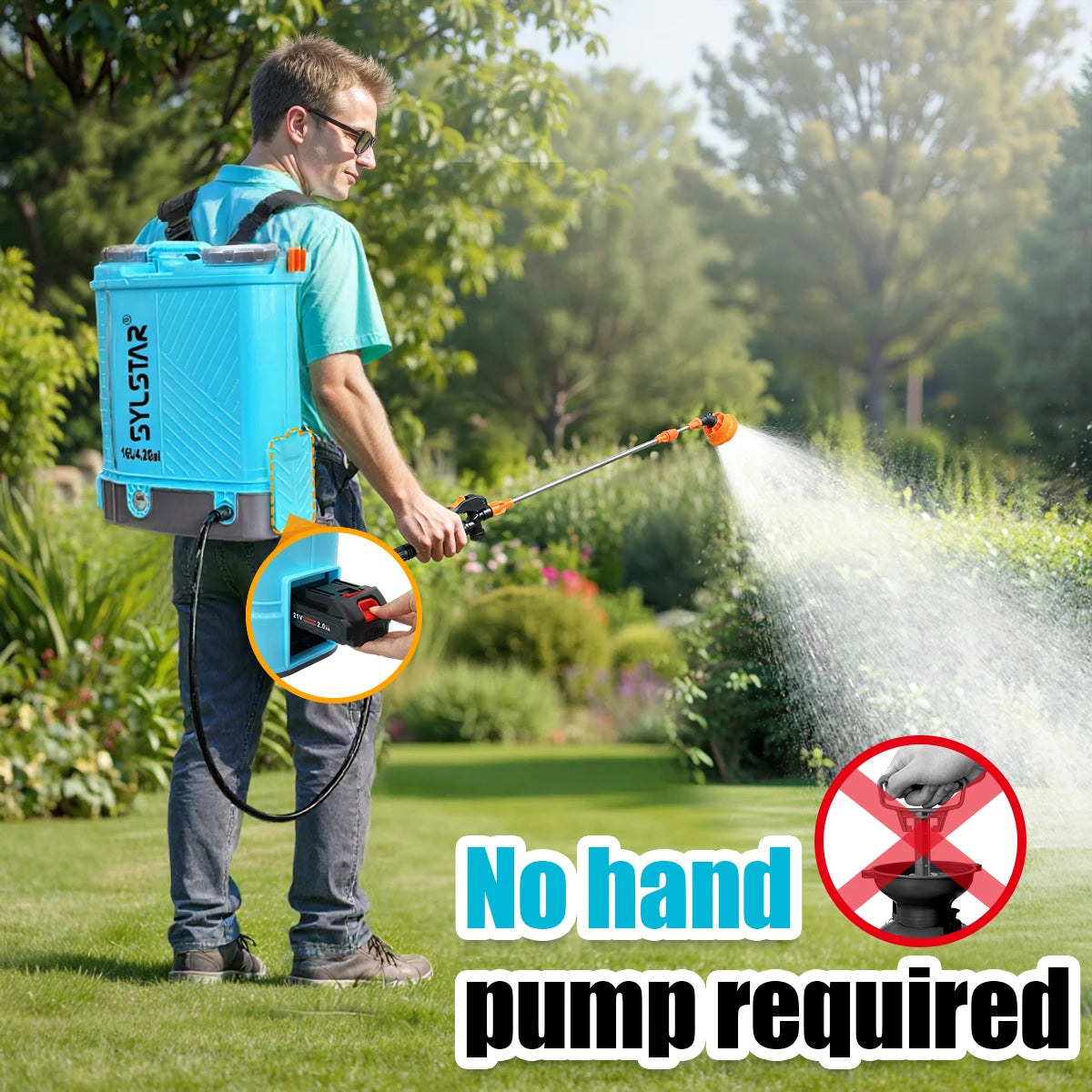 Battery Powered Backpack Sprayer With Electric Pump