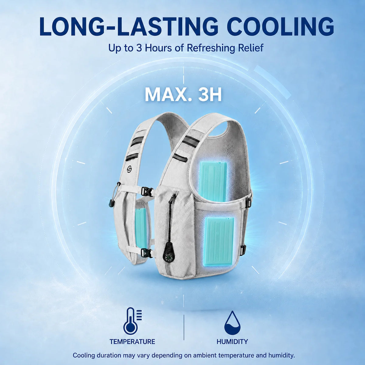Portable Air Conditioning Cooling Vest With Water Bladder
