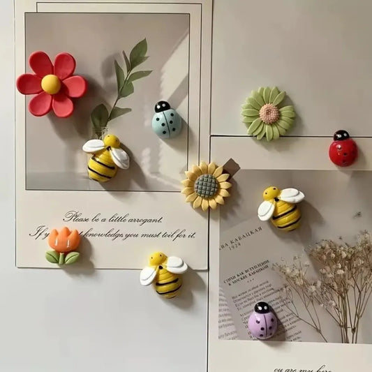Ten Piece Resin Fridge Magnets Garden Theme For Home Decor