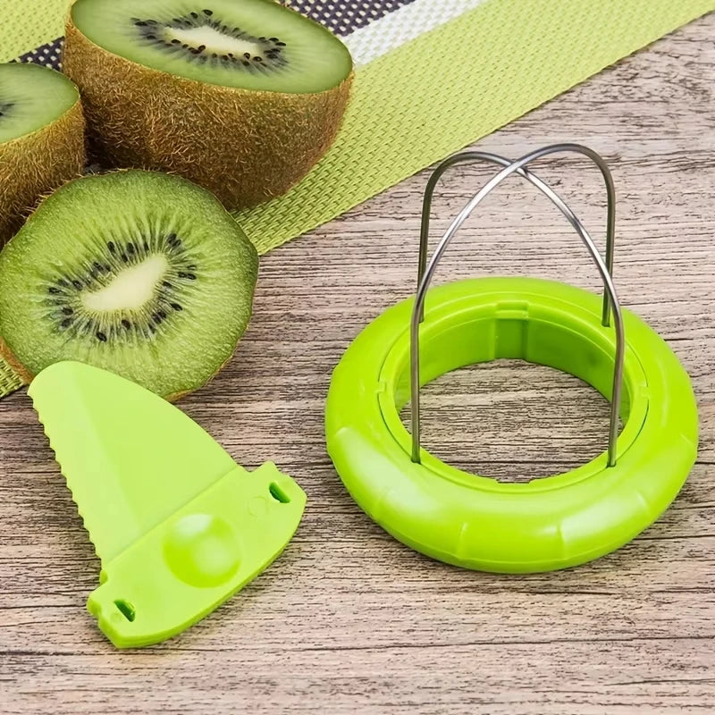 Stainless Steel Kiwi Slicer And Fruit Peeler Kitchen Gadget