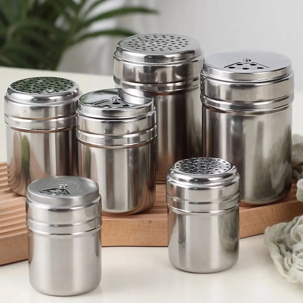 Stainless Steel Spice Jar With Secure Rotating Lid For Kitchen