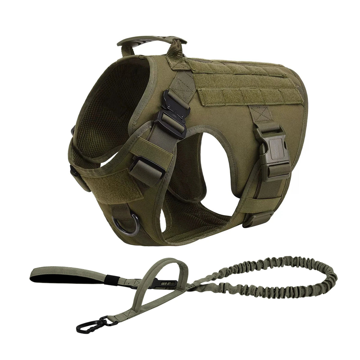 Tactical Padded Nylon Dog Harness For Walking And Training