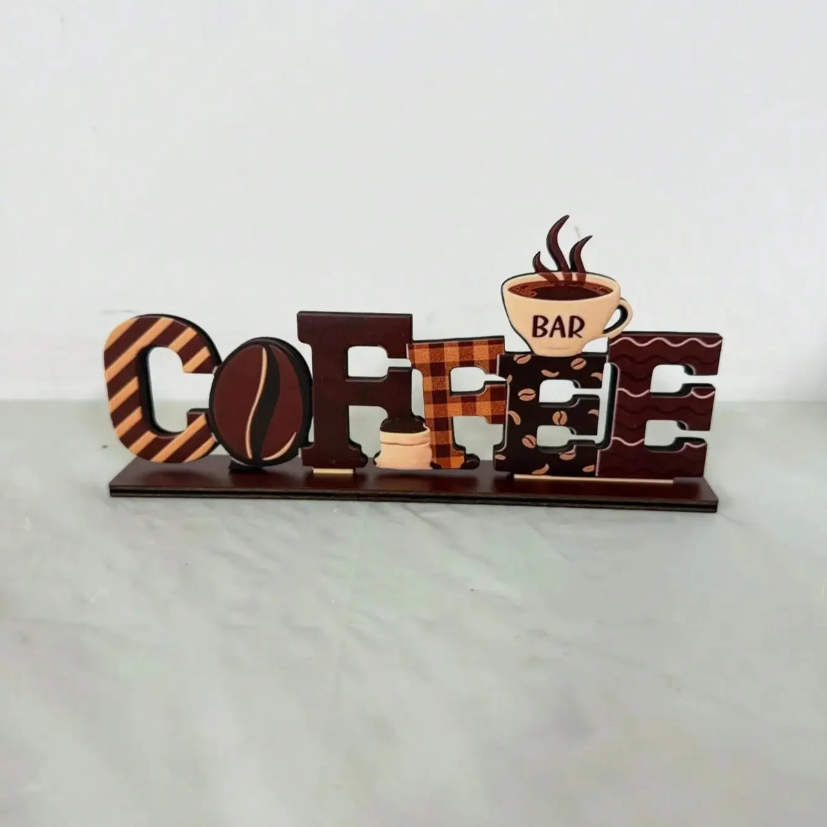 Rustic Style Coffee Bar Decor Sign, Coffee Bar Accessory, Coffee Elf Design, Perfect for Coffee Tables, Enhance Your Space
