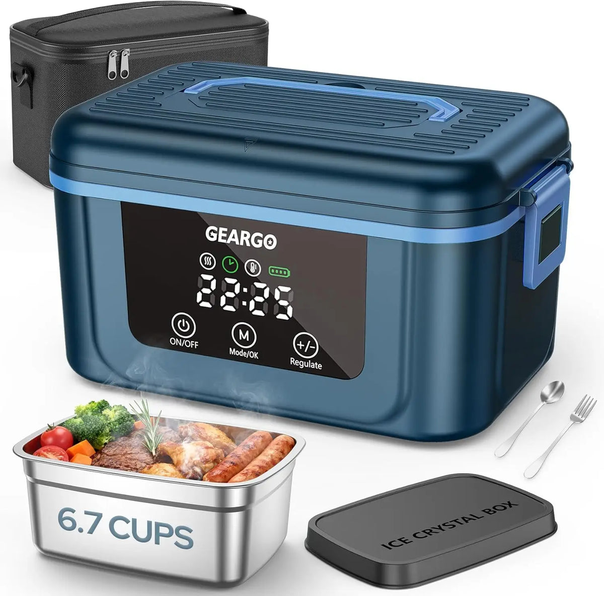 Cordless Rechargeable Electric Heated Lunch Box With Leakproof Seal