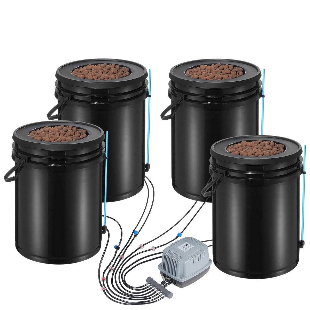 SucceBuy DWC Hydroponic Grow System With Drip Kit Air Pump