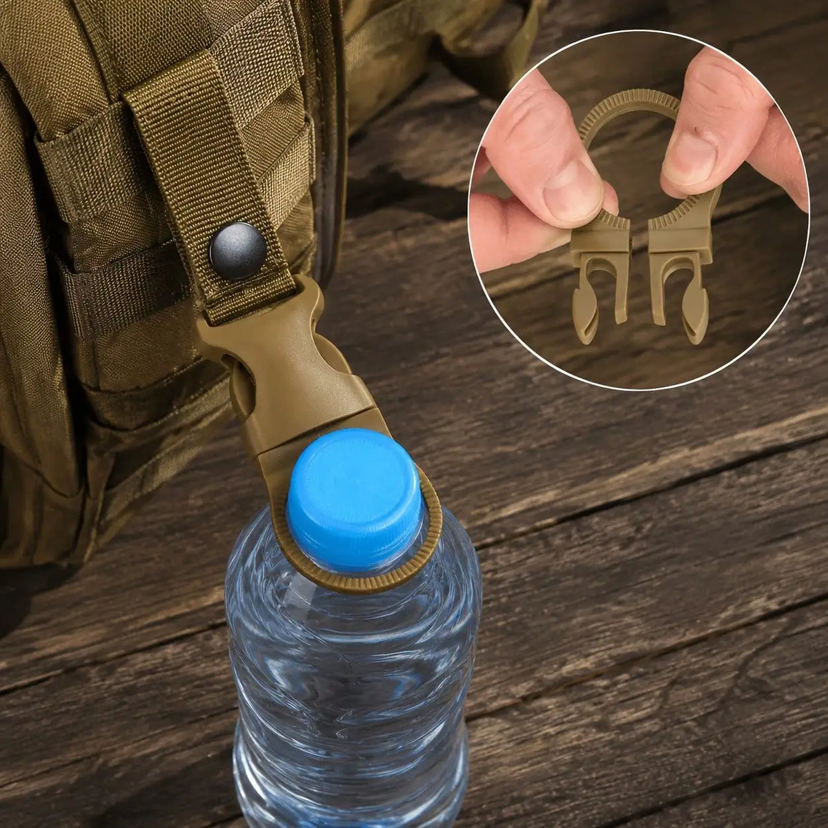 3Pcs Outdoor Carabiner Water Bottle Clips For Backpacks