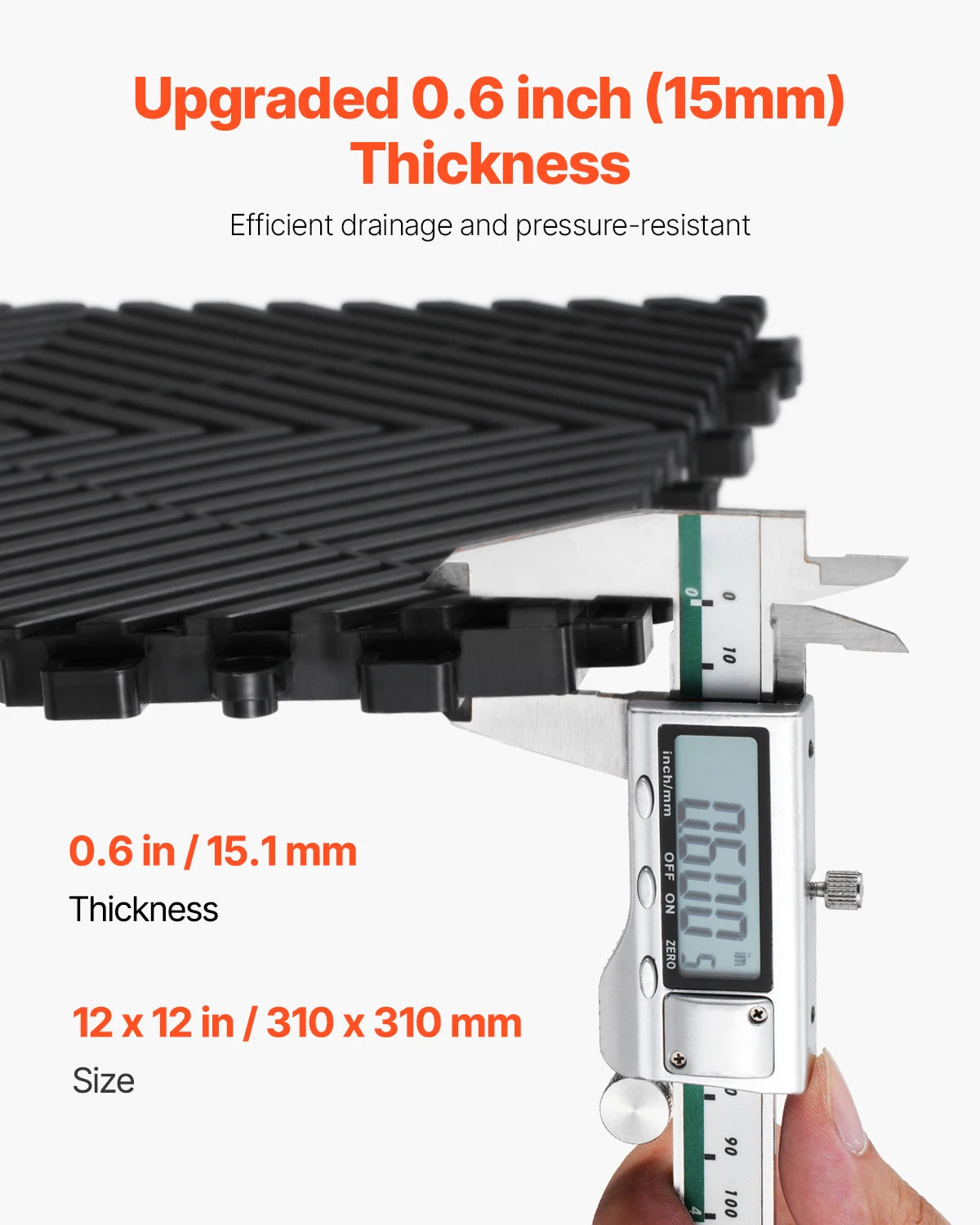 SucceBuy Interlocking Non-Slip Drainage Floor Mat Tiles