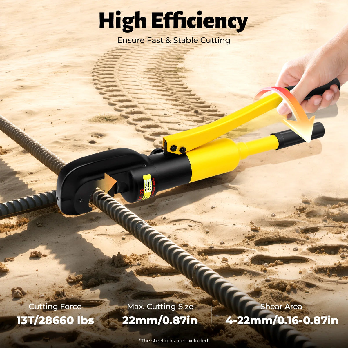Heavy Duty Hydraulic Rebar Cutter With Case For Metalworking