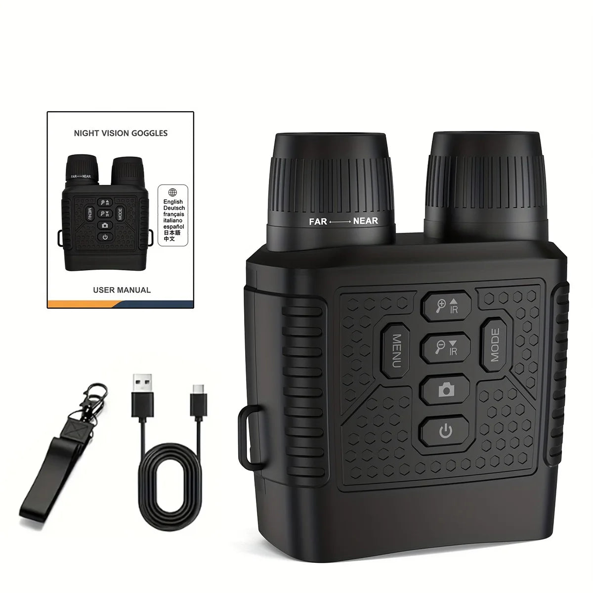 Digital Night Vision Binoculars With 6X Digital Zoom And Screen