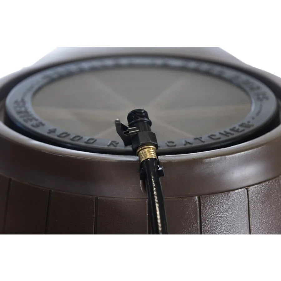 FCMP Outdoor Rain Barrel With Lid And Dual Side Spigots