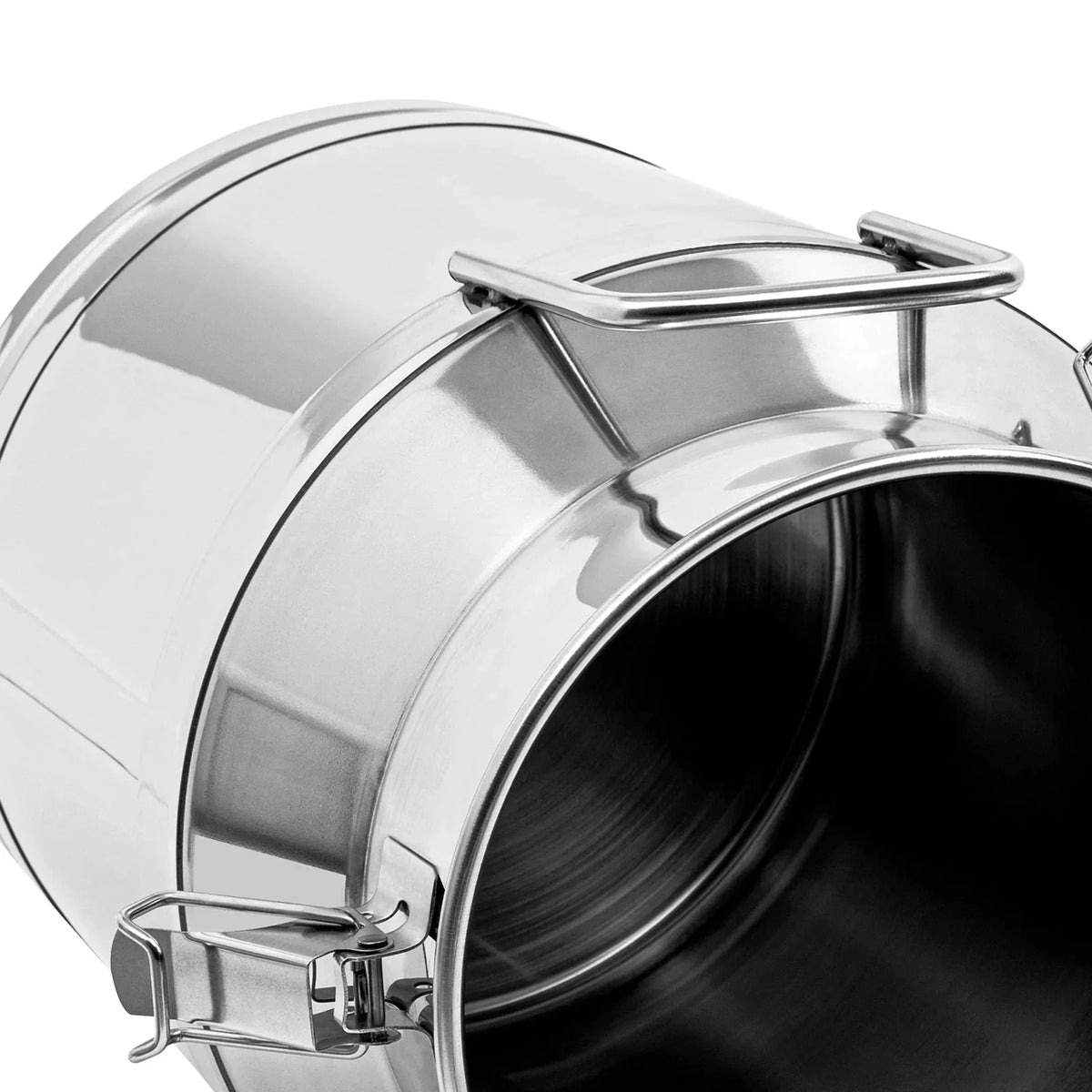 NEW 30L Silver Stainless Steel Milk Can Wine Pail Bucket Oil Milk Tote Jug with Seal Lid Practical Lid Square Loop 32*25*48cm