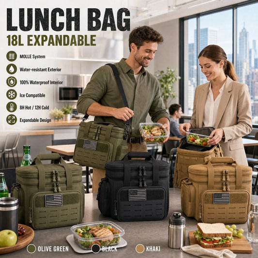 ReFire Gear Expandable Insulated Tactical Lunch Bag Leakproof Thermal Cooler