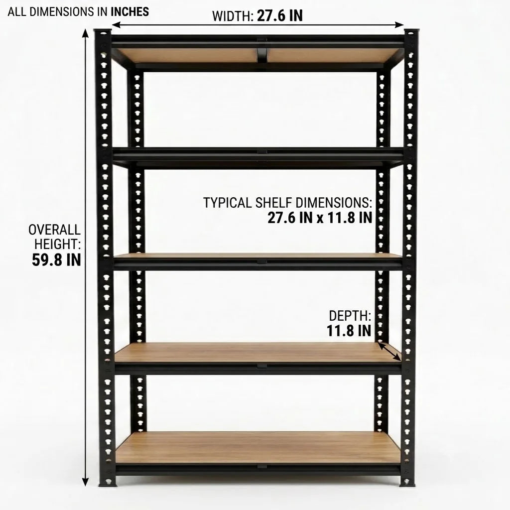Adjustable Five Tier Metal Shelving Rack For Kitchen Storage