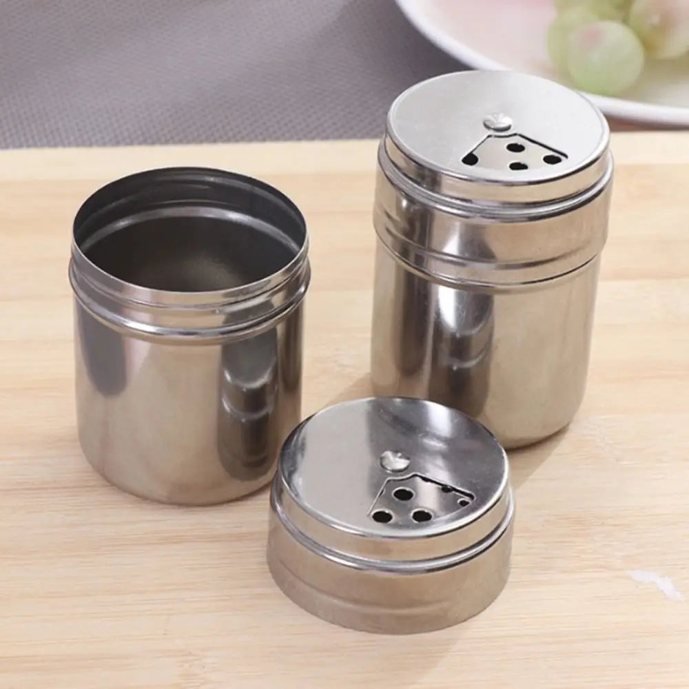 Stainless Steel Spice Jar With Secure Rotating Lid For Kitchen