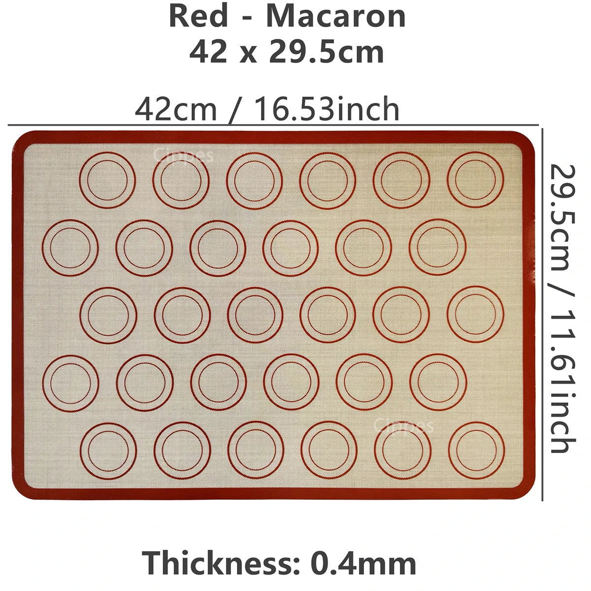 Cippes Reusable Silicone Baking Mat Nonstick Heat Resistant Sheet