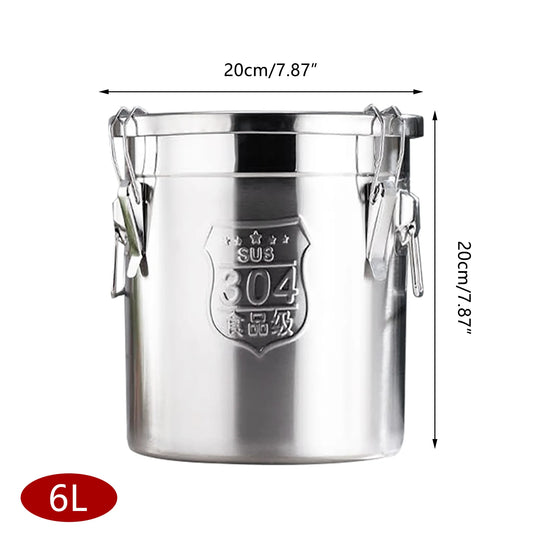 Stainless Steel Airtight Food Storage Container With Secure Locking Lid