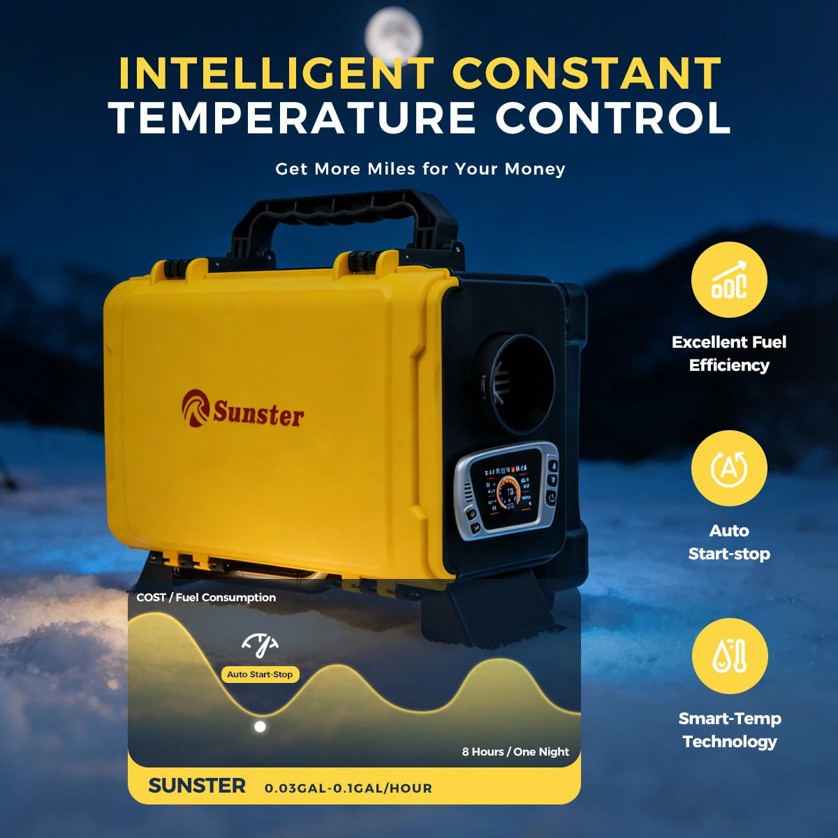 8KW 12V 220V Portable Diesel Air Heater With Bluetooth APP Auto Thermostat Car Parking Heater for RV Camper Tent Garage Home