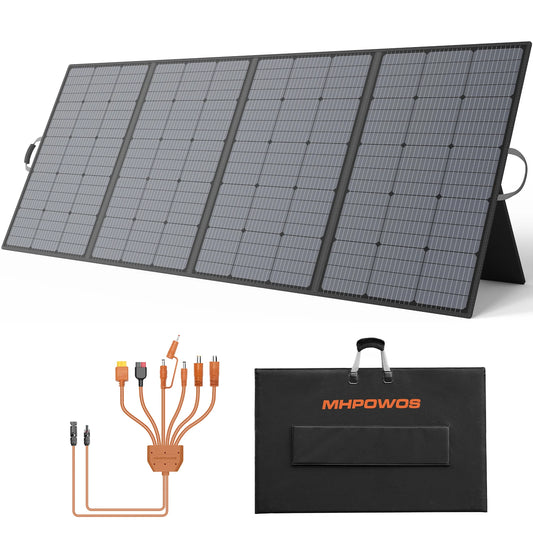 MHPOWOS 400W Foldable Solar Panel Portable IP67 Waterproof Monocrystalline