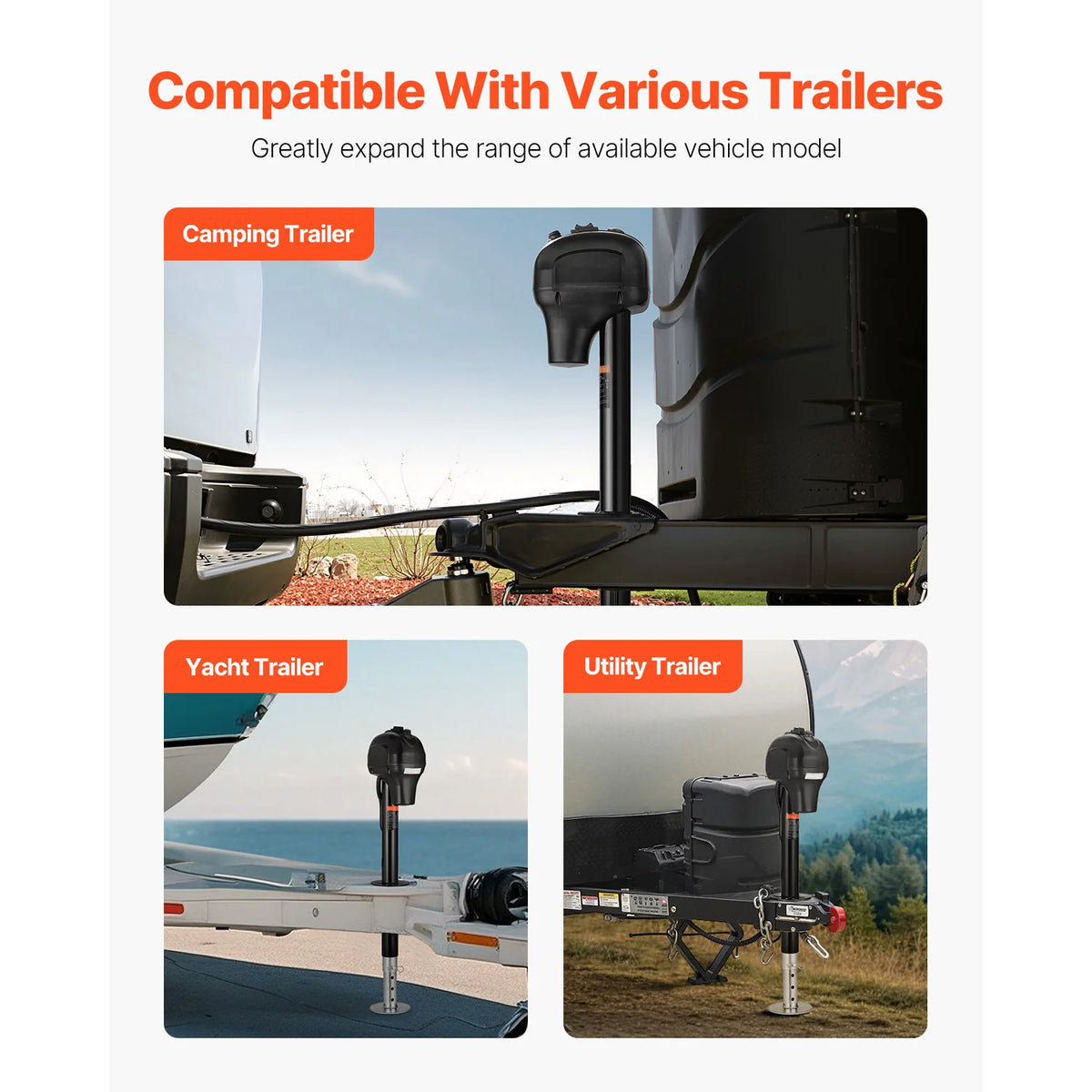 SucceBuy Heavy Duty Electric Trailer Jack For RV Campers