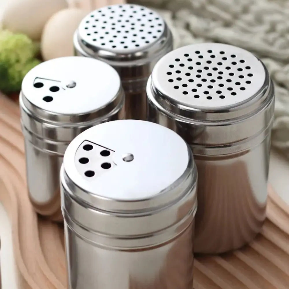 Stainless Steel Spice Jar With Secure Rotating Lid For Kitchen