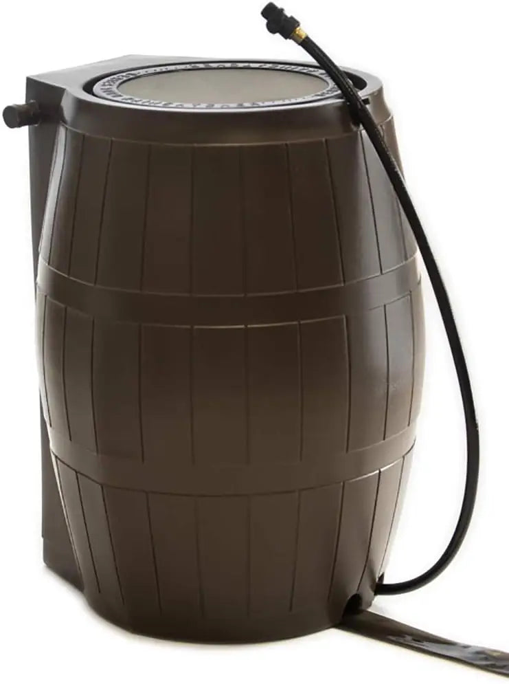 FCMP Outdoor Rain Barrel With Side Spigots And Mesh Screen
